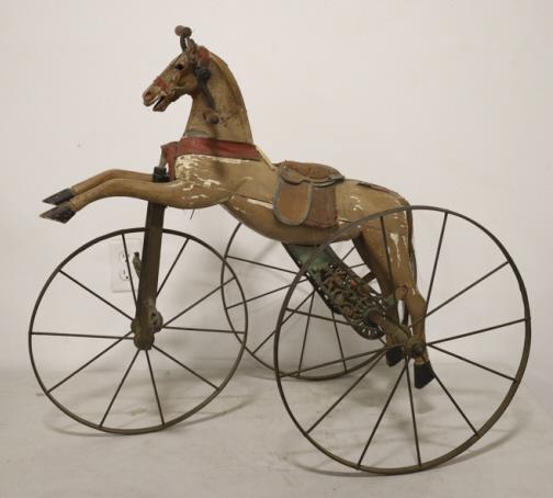 Antique Velocipede Toy Horse Tricycle (1 of 13)
