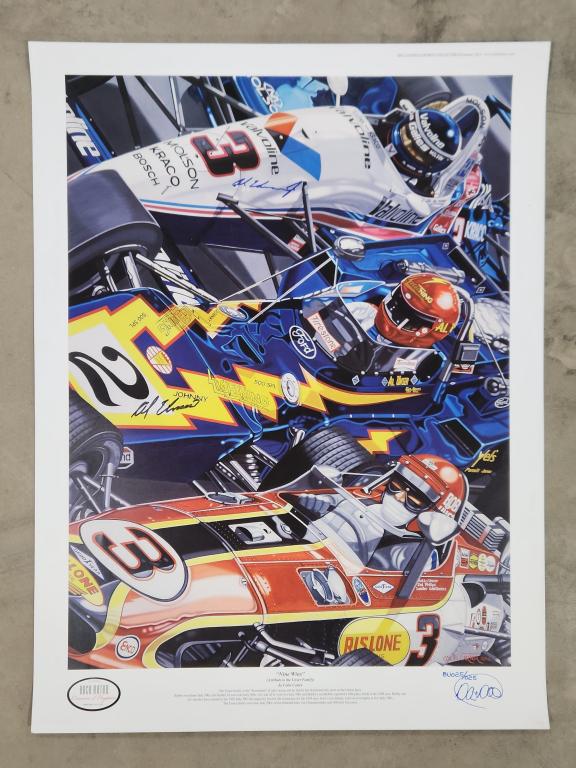 "Nine Wins" Print by Colin Carter Signed AL Unser (1 of 5)
