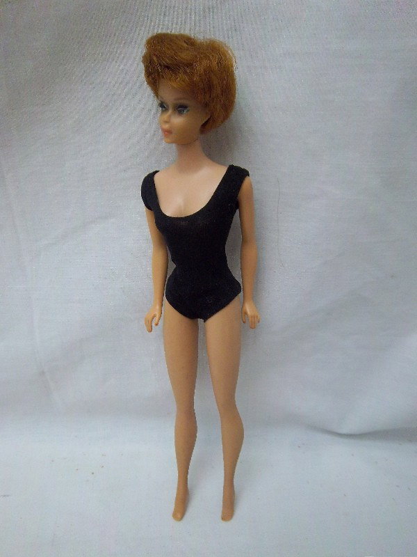 Original Barbie Doll, Red Head Bubblecut, Black Ju: Original Barbie Doll, Red Head Bubblecut, Black Jump Suit
