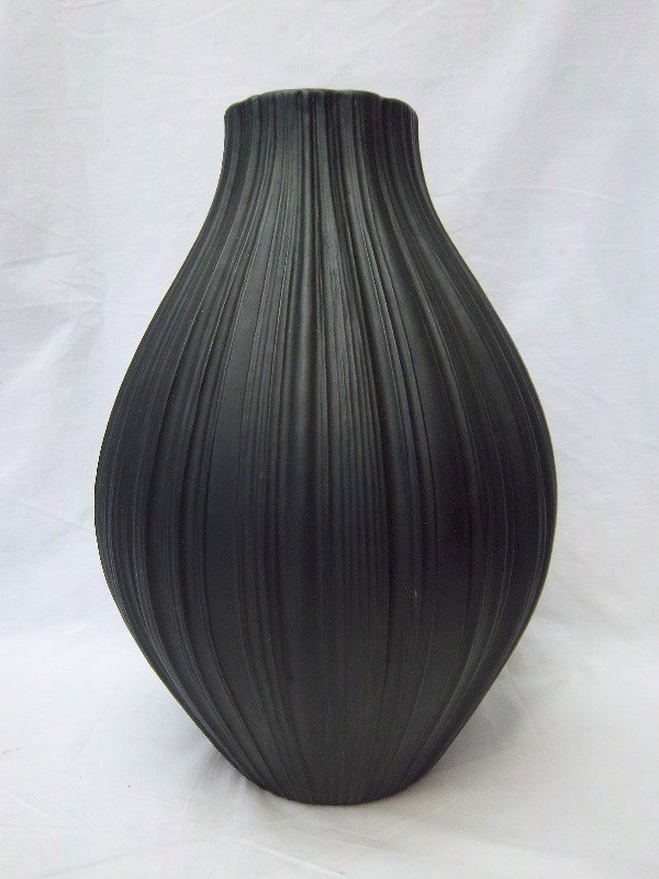 Rosenthal Studio Line Black 16.5" Vase, Designed b: Rosenthal Studio Line Black 16.5" Vase, Designed by Martin Freyer