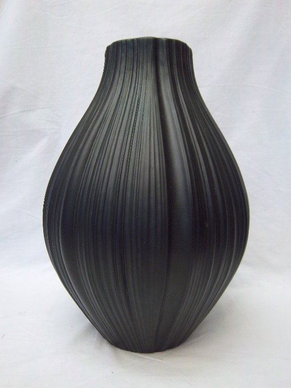 Rosenthal Studio Line Black 16.5" Vase, Designed b: Rosenthal Studio Line Black 16.5" Vase, Designed by Martin Freyer