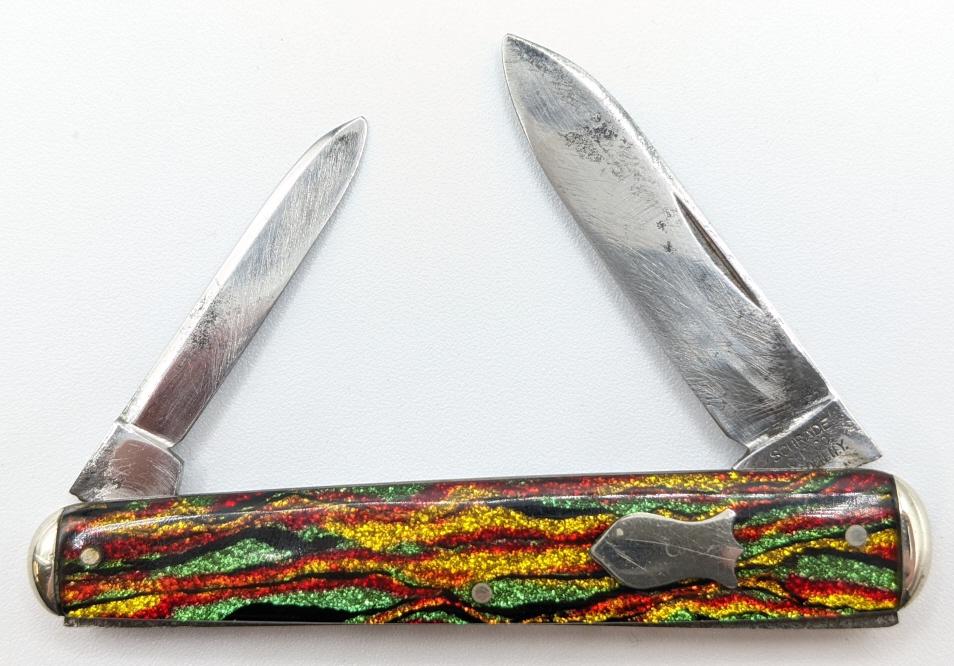 Schrade Christmas Tree Vtg Pan 2 Blade Knife (1 of 3)
