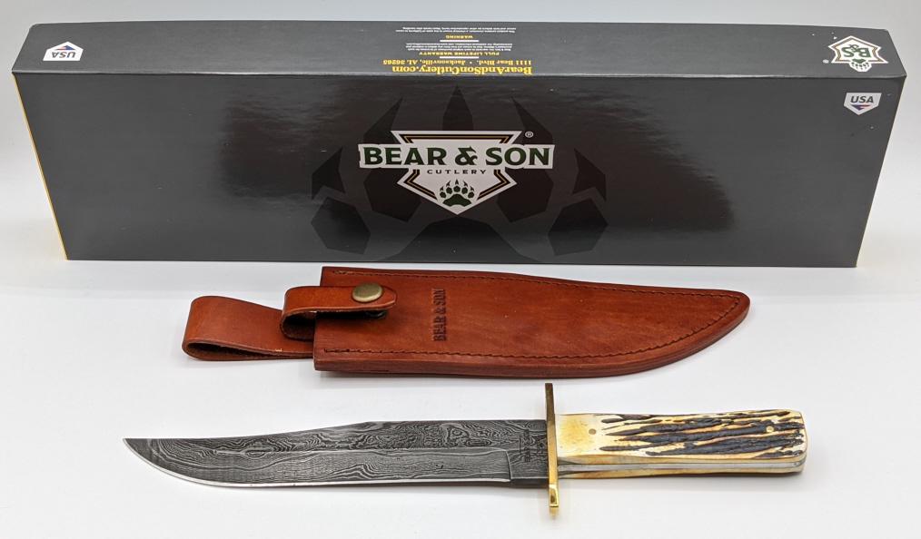Bear & Son 501D Damascus American Bowie Knife (1 of 7)