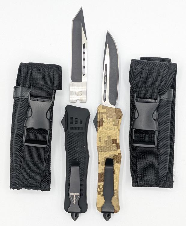 (2) Delta Force OTF Tactical Knives w/ Glass Break (1 of 4)