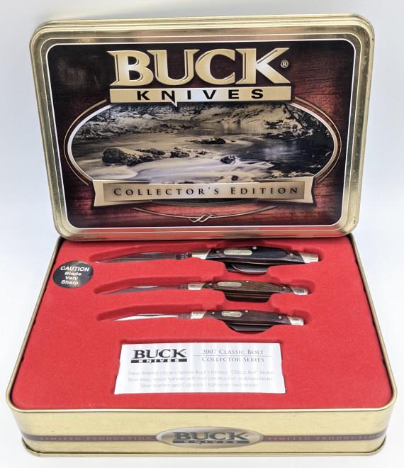 2007 Buck 3 Pc. Classic Bolt Collectors Set w/ Tin (1 of 5)