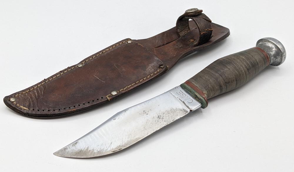 1940-65 Case XX Fixed Blade Hunting Knife w/Sheath (1 of 8)