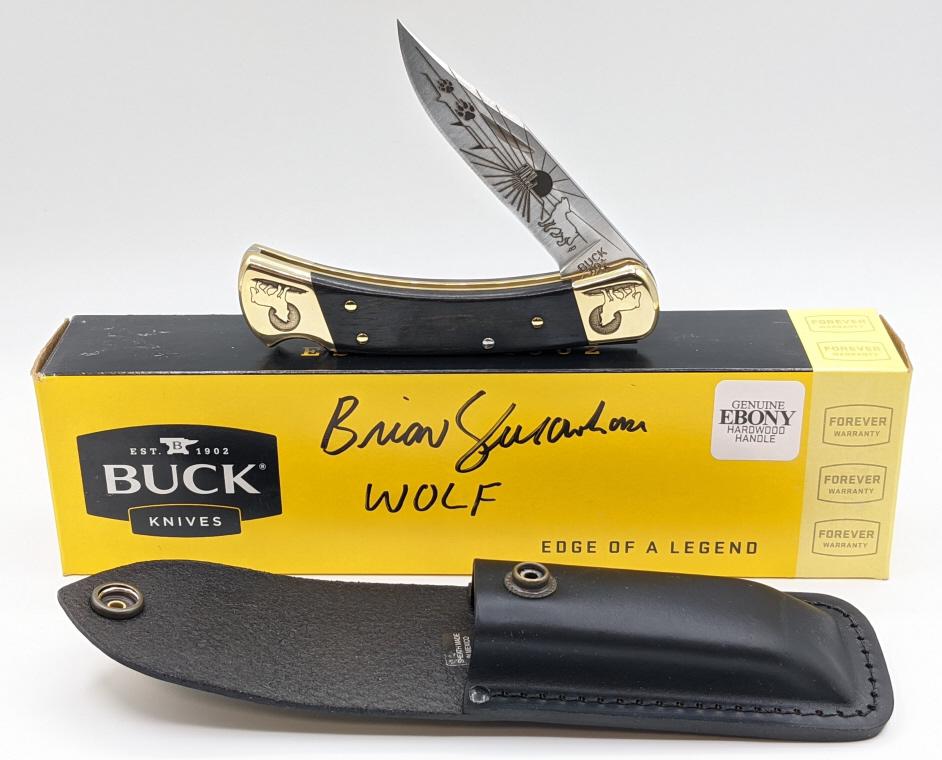 2022 Buck 110 Custom Wolf Rosewood Knife (1 of 5)