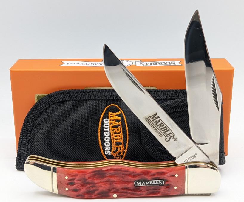 Marbles Large Hunter Style Redbone Pocket Knife (1 of 4)