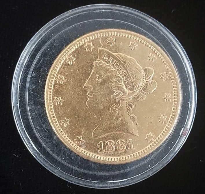 1881 United States $10 Liberty Gold Coin (1 of 2)