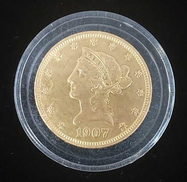 1907 United States $10 Liberty Gold Coin (1 of 2)