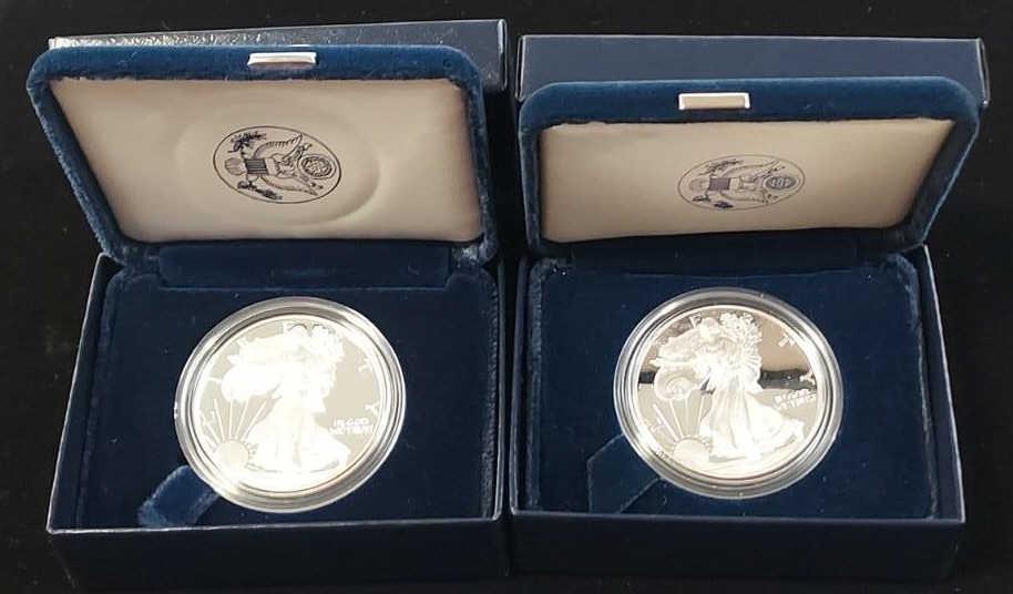 1997-P & 1999-P Silver American Eagle Proof Coins (1 of 4)