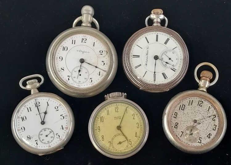 Five (5) Open Face Pocket Watches (1 of 6)