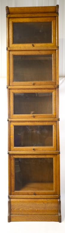 Macey Five Section Stacking Barrister Bookcase (1 of 16)