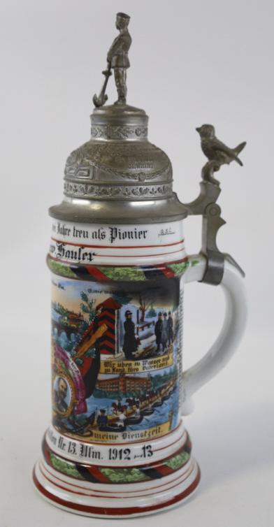 Imperial German 13th Battalion Regimental Stein (1 of 11)