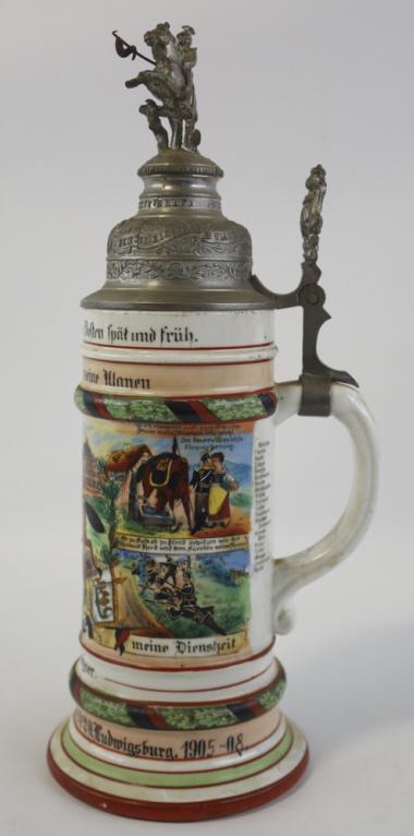 Imperial German Cavalry Regimental Stein (1 of 13)