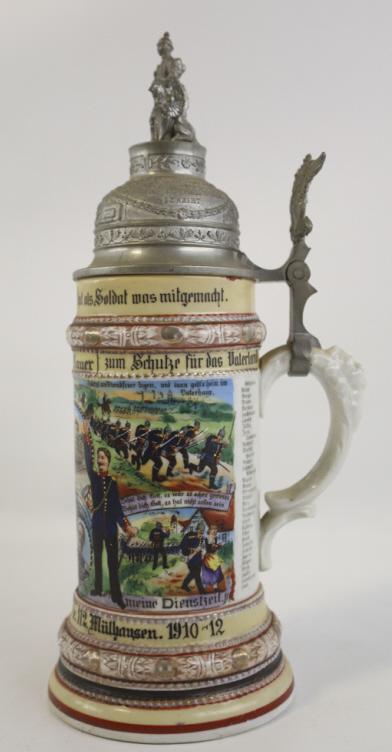 Imperial German 112th Infantry Regimental Stein (1 of 13)