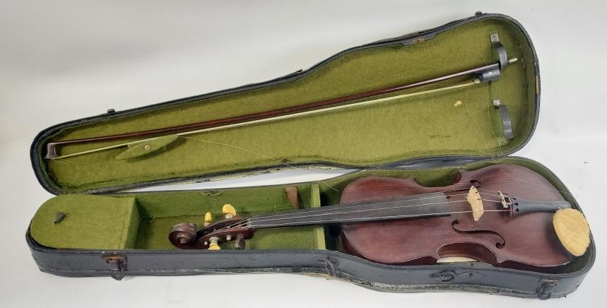 Antique German Hopf Violin In Case (1 of 10)