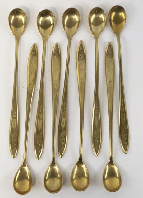 9 1933 Century Of Progress Chicago Iced Tea Spoons (1 of 9)