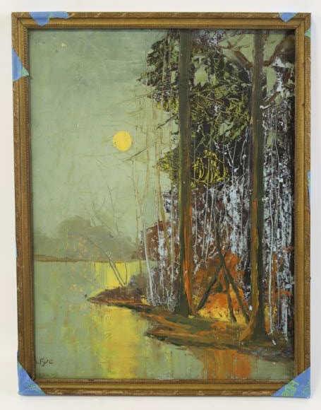 Russell Leon Fye Two-Sided Oil On Board (1 of 9)