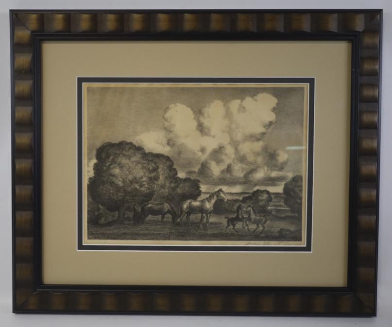 John Steuart Curry "Horses" Signed Lithograph (1 of 8)