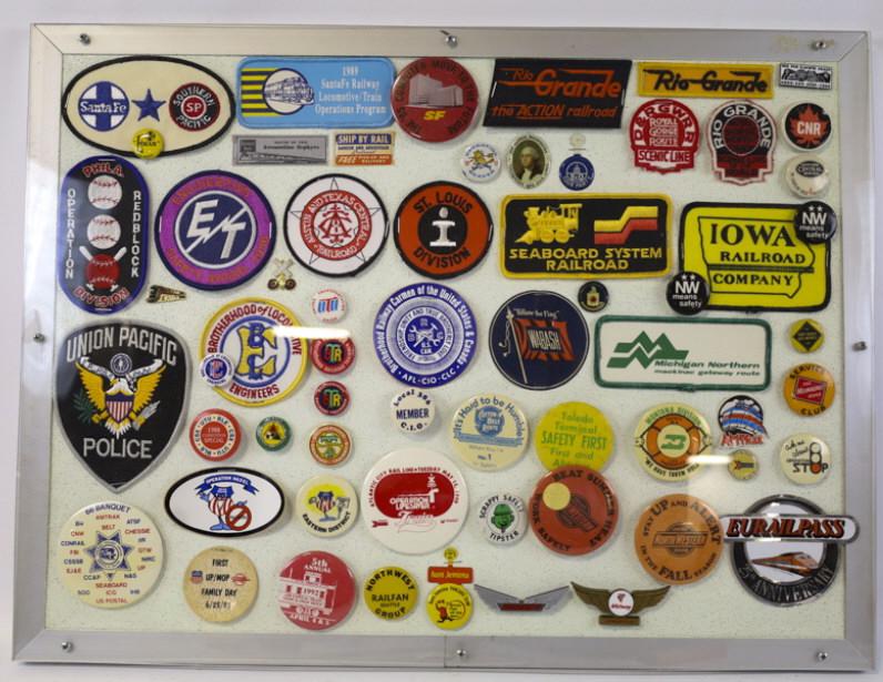 Wall Display Case Of Railroad Related Memorabilia (1 of 6)