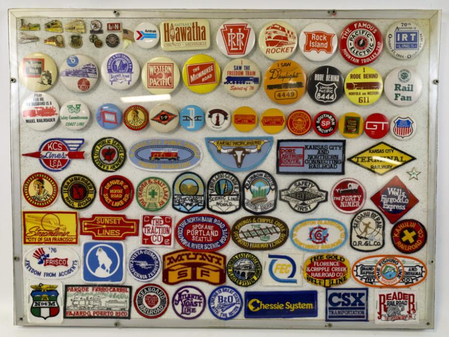 Wall Display Case Of Railroad Related Memorabilia (1 of 7)