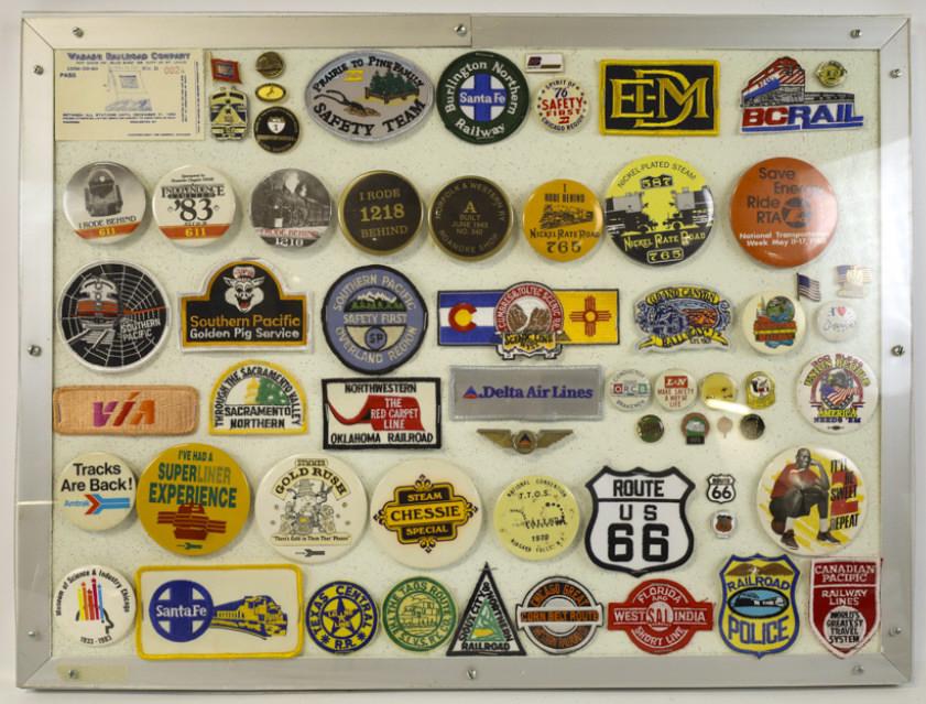 Wall Display Case Of Railroad Related Memorabilia (1 of 8)