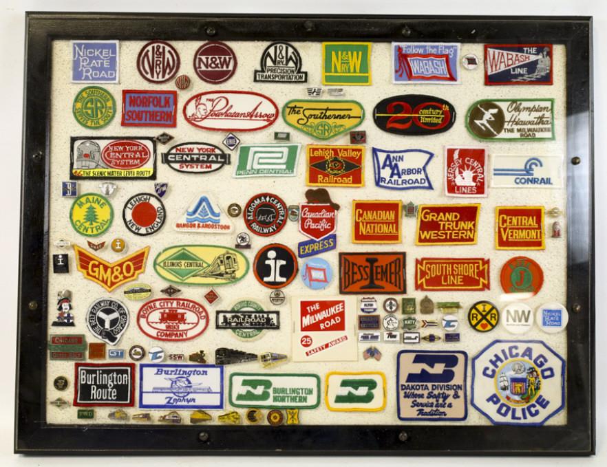 Wall Display Case Of Railroad Related Memorabilia (1 of 9)