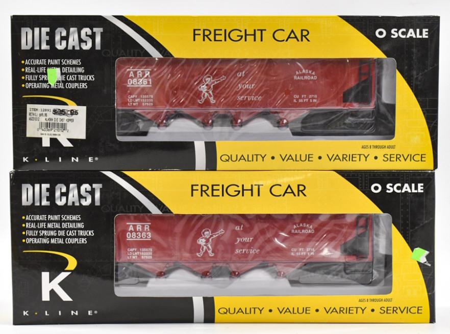 (2) K-Line Alaska Railroad Hopper w/ Coal Load (1 of 4)