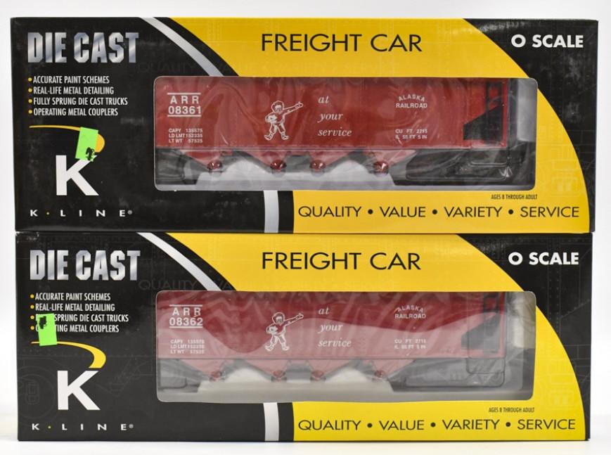 (2) K-Line Alaska Railroad Hopper w/ Coal Load (1 of 4)