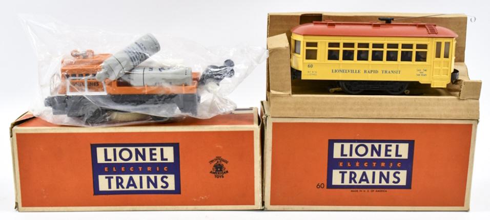 Lionel Trolley #60 & Track Cleaning Car #3927 (1 of 5)