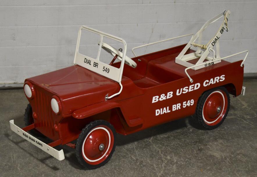 Custom Hamilton Tow Wrecker Jeep Pedal Car