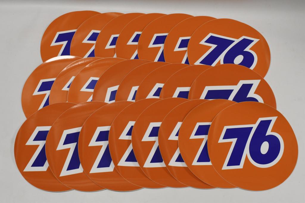 23 NOS Vintage 12in Union 76 Gas Pump Vinyl Decals (1 of 7)