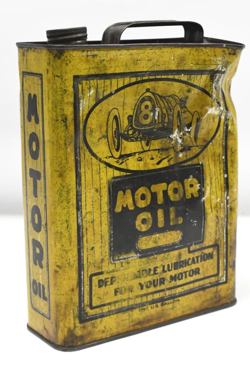 Early Regal Oil One Gallon Can w Racer Graphic (1 of 9)