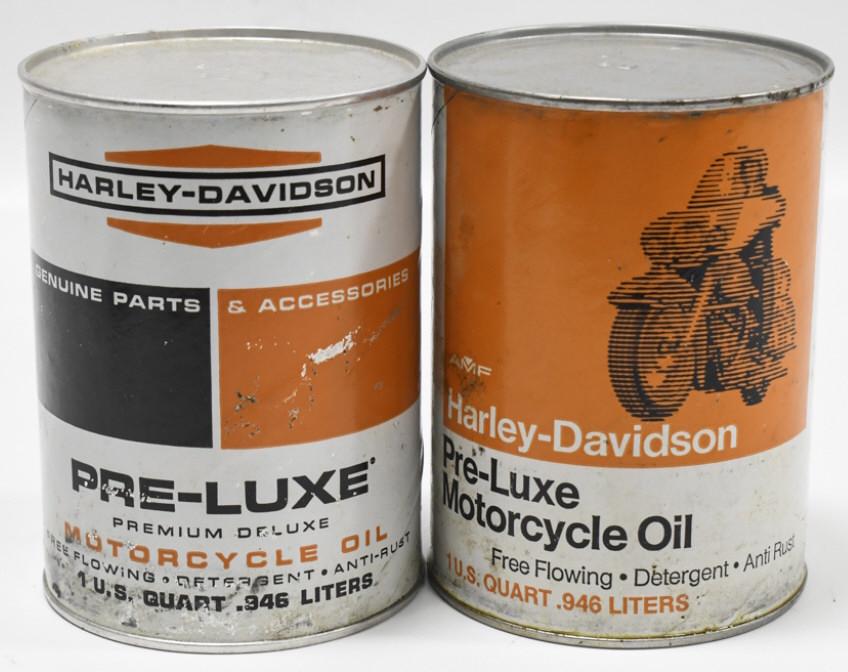 (2) Vintage Harley-Davidson Pre-Luxe Oil Cans (1 of 4)