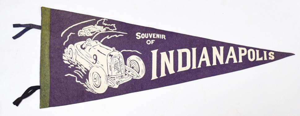 Early Indianapolis Speedway Auto Racing Pennant (1 of 5)