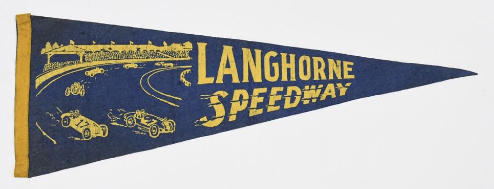 Vintage Langhorne Speedway Racing Felt Pennant (1 of 5)