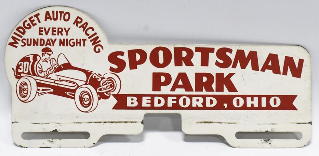 Vtg Sportsman Park Auto Race License Plate Topper (1 of 4)