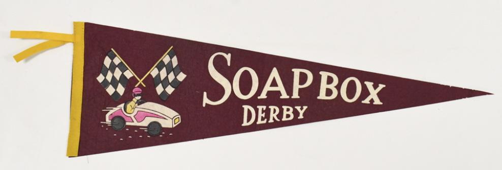 Vintage Soap Box Derby Race Felt Pennant (1 of 5)