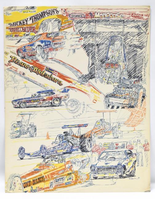 1973 Revell Drag Racing Original Art By Ron Burton (1 of 9)