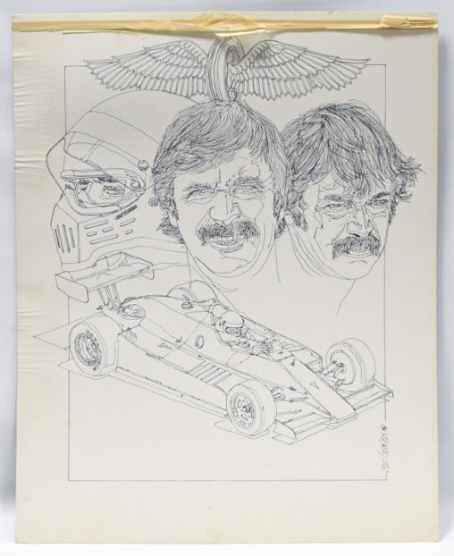 Indy Car Racing Original Art By Ron Burton (1 of 10)