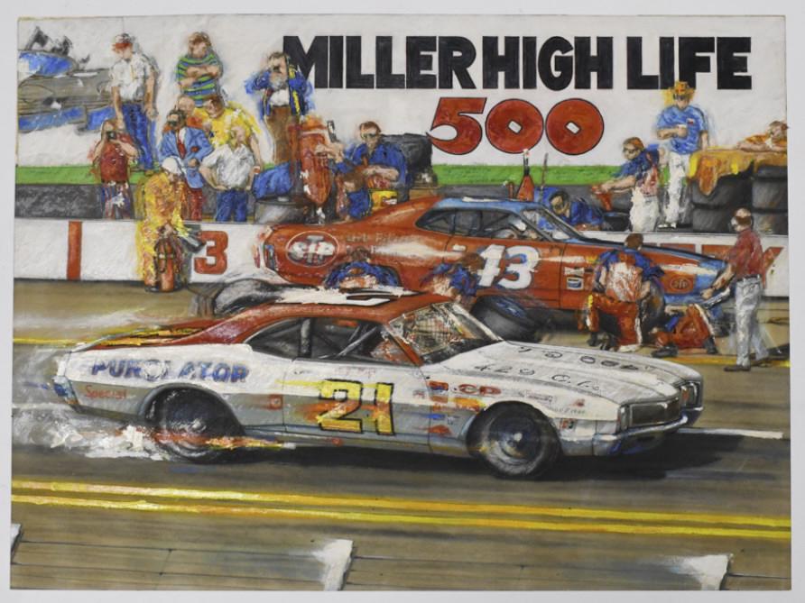 Miller High Life 500 Racing Orig Art By Ron Burton (1 of 11)