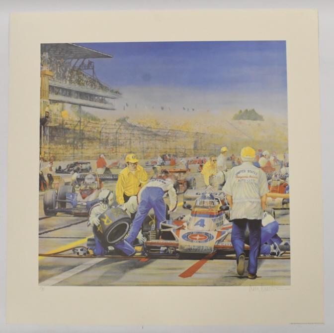 1978 Johnny Rutherford AP Print By Ron Burton (1 of 9)