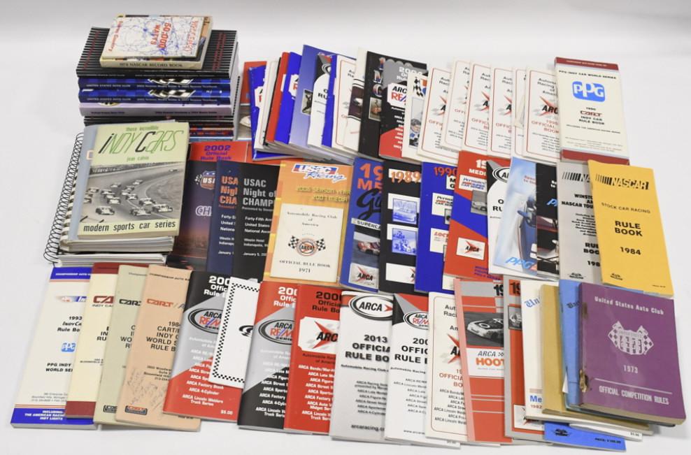 Large Lot Of Auto Racing Rule Books & Media Guides (1 of 8)