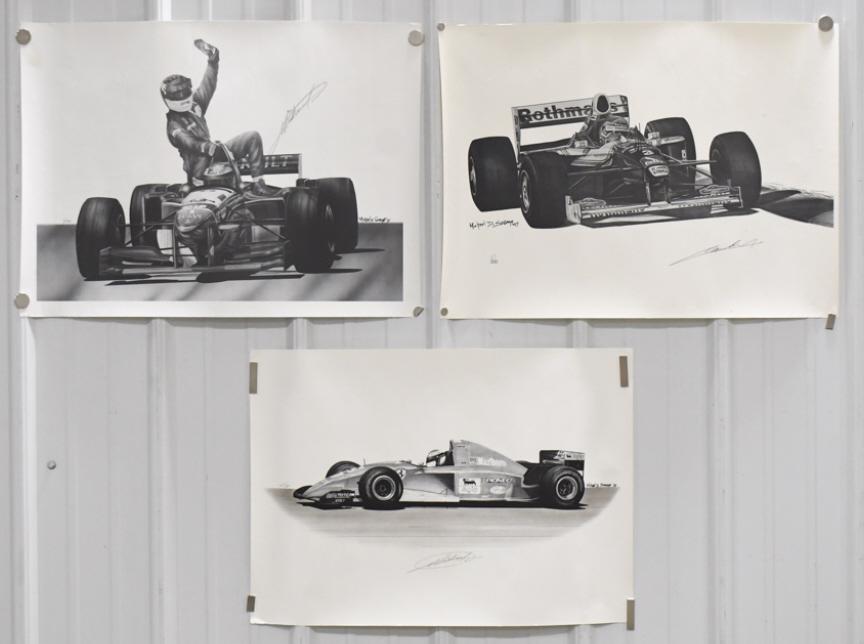 (3) 1990s Michael Savage F1 Racing LE Prints (1 of 20)