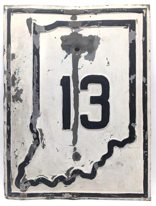 Early Indiana State Road 13 Highway Sign (1 of 4)