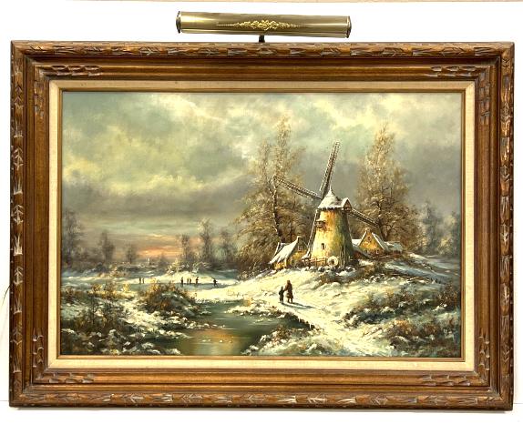 Albrecht Brinkmann "Landscape in Snow"  O/C (1 of 8)