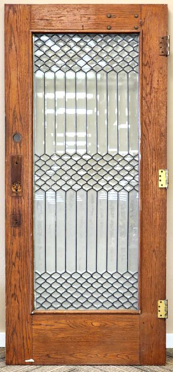 Antique Beveled Glass Leaded Entry Door (1 of 16)