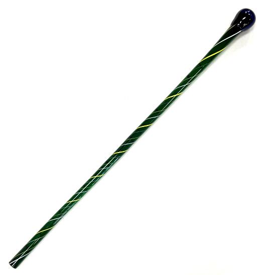 Parade Carnival Hand Blown Glass Walking Cane (1 of 5)