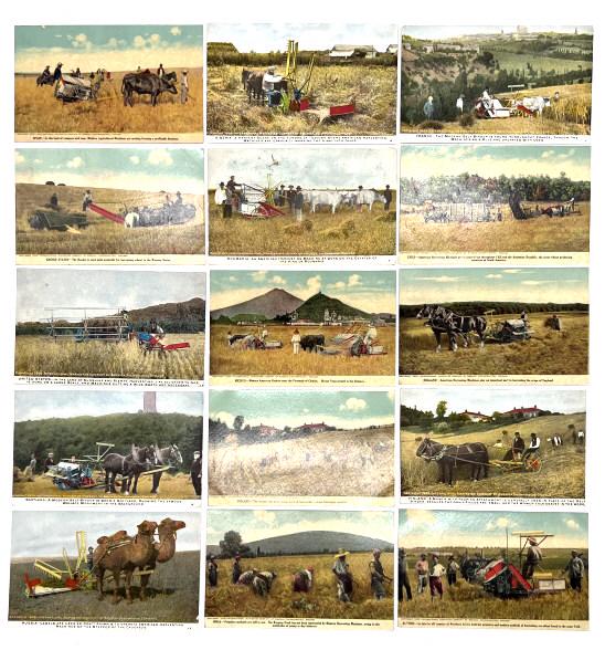 (15) Early 1900 IH Harvest Around The World Cards (1 of 10)